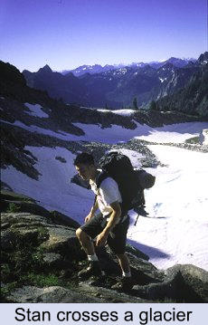 Stan crosses a glacier